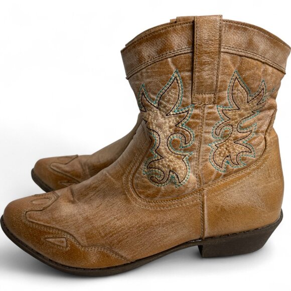 Arizona Faux Leather Women's 10 Ankle Boots Western Cowgirl Store Display NEW - Picture 3 of 12